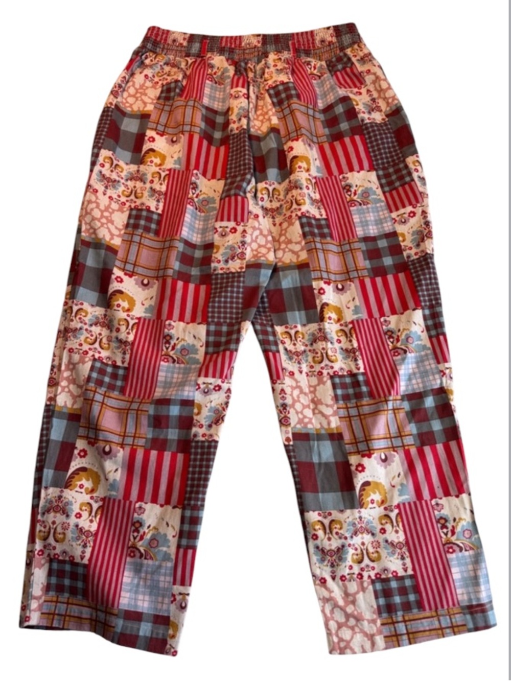 NWOT Lucy & Yak Alexa Organic Cotton Trousers Donita Patchwork Size XL - Picture 6 of 15